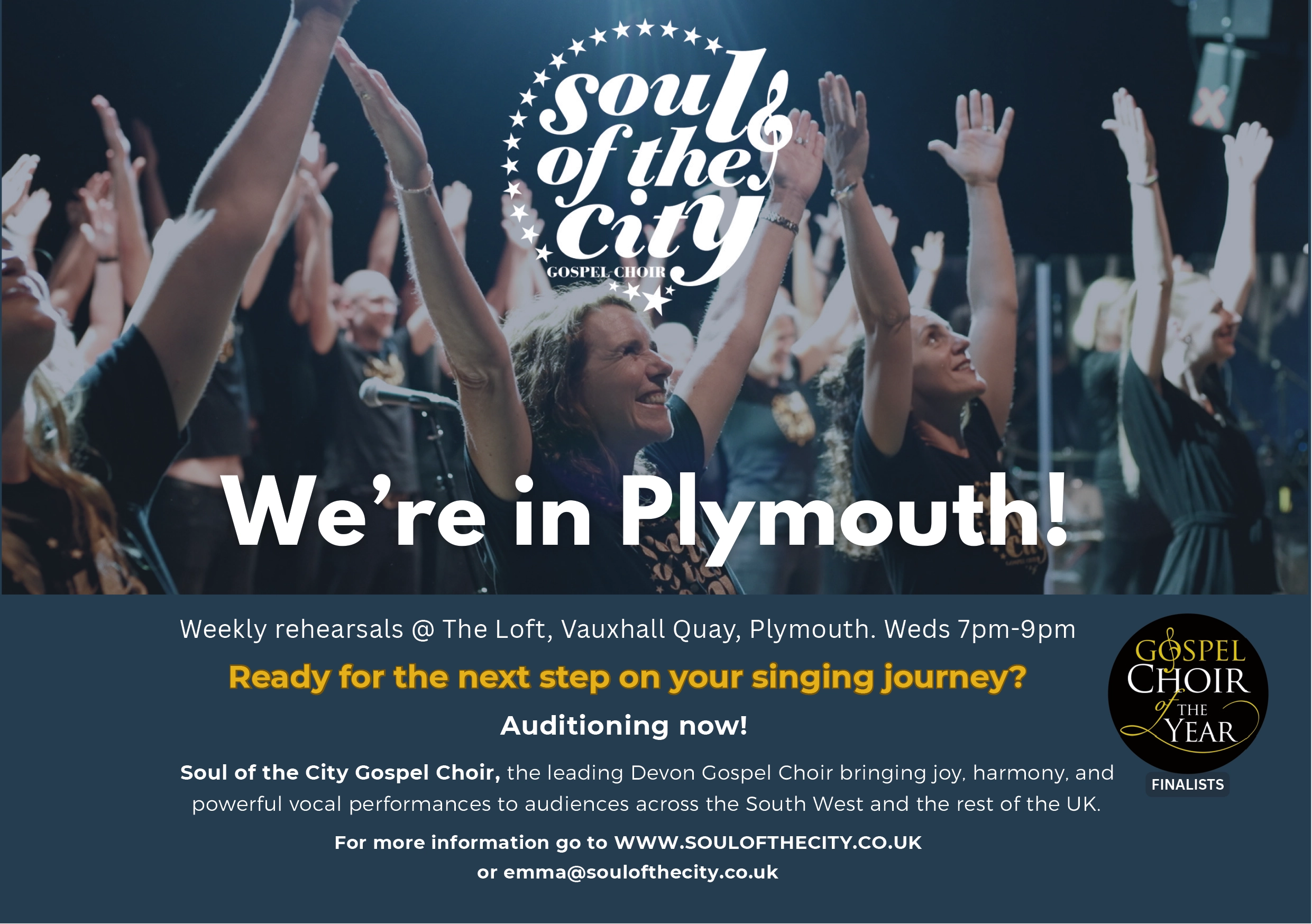 SOUL OF THE CITY GOSPEL CHOIR MEMBERSHIP - half SOUL OF THE CITY GOSPEL CHOIR